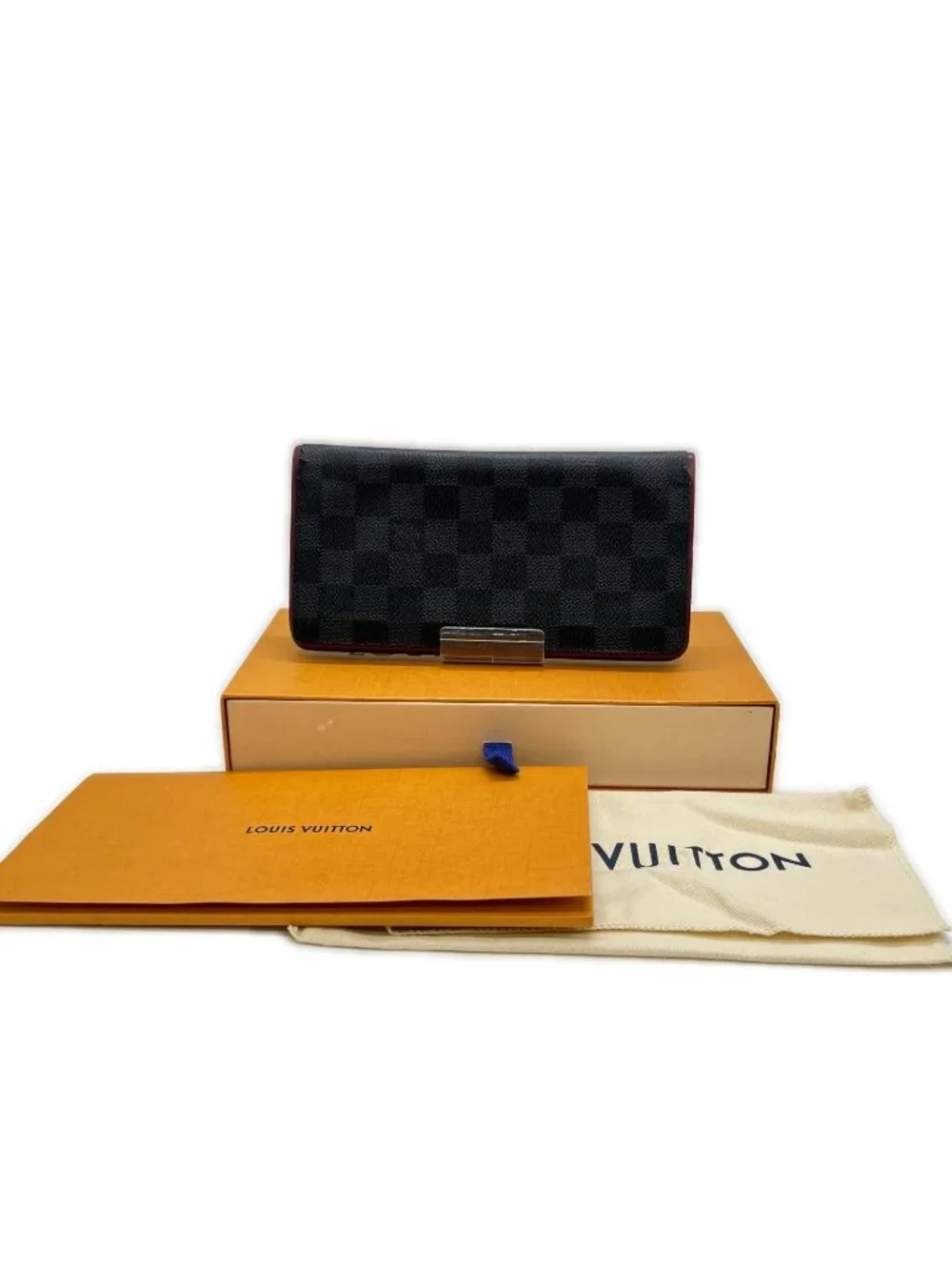 Louis Vuitton Bifold Wallet Damier Portefeuille Brazza Black Box Included